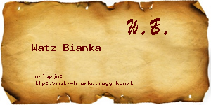 Watz Bianka névjegykártya