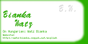 bianka watz business card